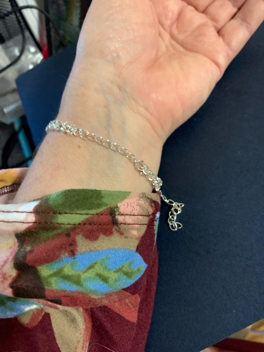 Crystal Bow Accent Bracelet - Silver Tone - Picture 5 of 6